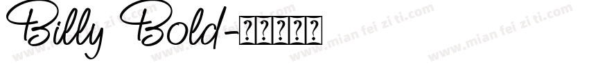 Billy Bold字体转换